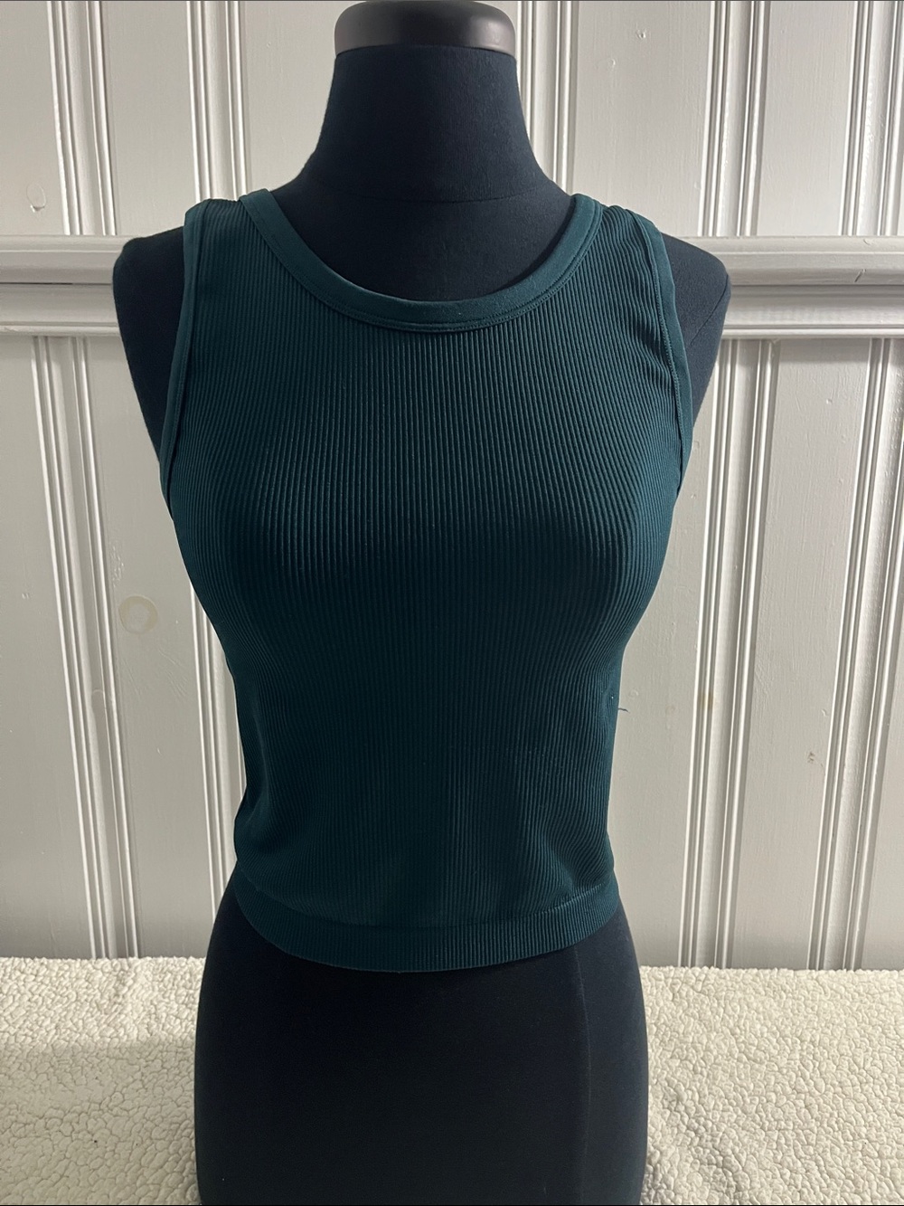 Ribbed Tank Top in Deep Teal